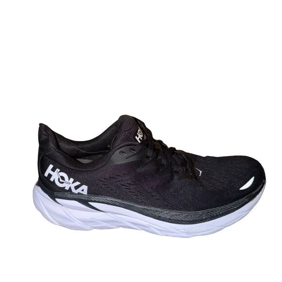 Hoka Clifton 8 Black and White Road Running Shoe size 10 D main image 6
